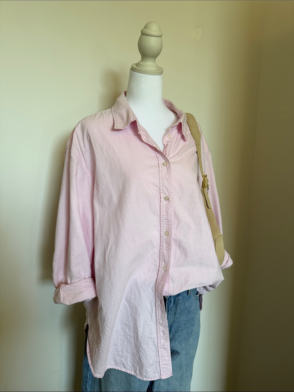 H&M Classic Relaxed Fit Pink Button-Up Shirt